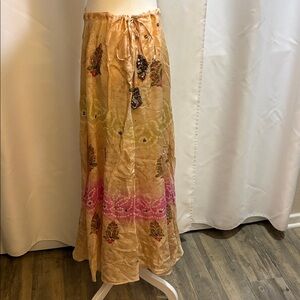 BOHEMIAN HIPPY SKIRT Sequin Tassels, tiny ‘pearl’ inlaid, draw string waist